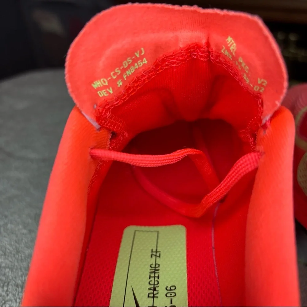 Nike Zoom Fly 6 Women's Running Shoes Bright Crimson/Lime Blast, Size 5.5 - Picture 8 of 10